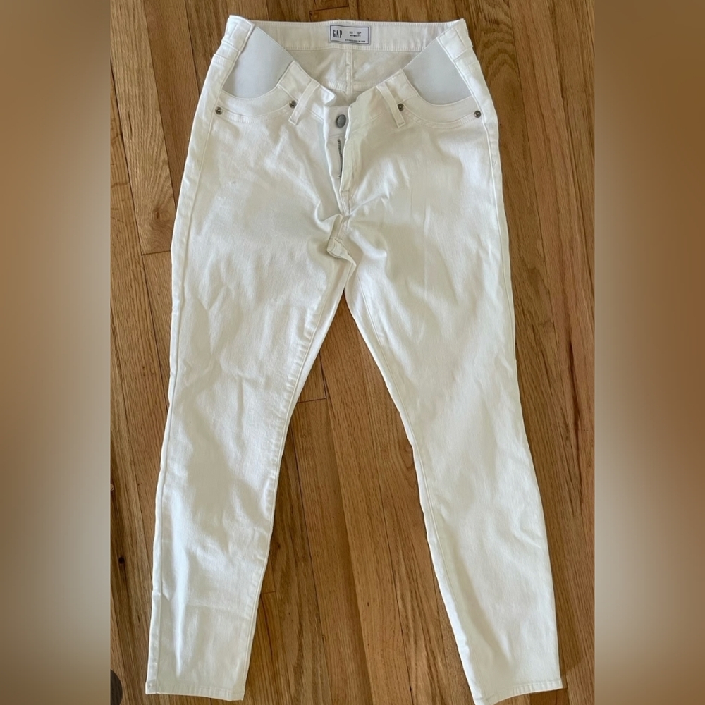 GAP White Maternity Jeans